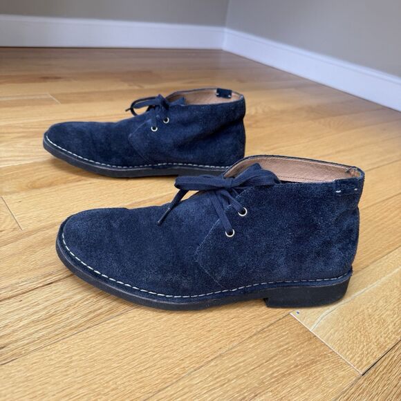 Polo Ralph Lauren Talan Chukka Boots Men’s 10.5 Navy Suede Leather Lace Up